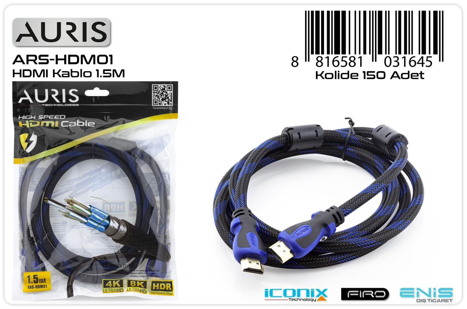 AURIS HDMI KABLO 1MT