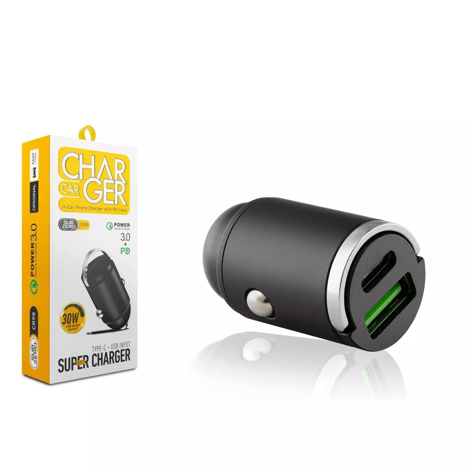 SBZ-CR98 30W PD+USB METAL OTO ADAPTÖR