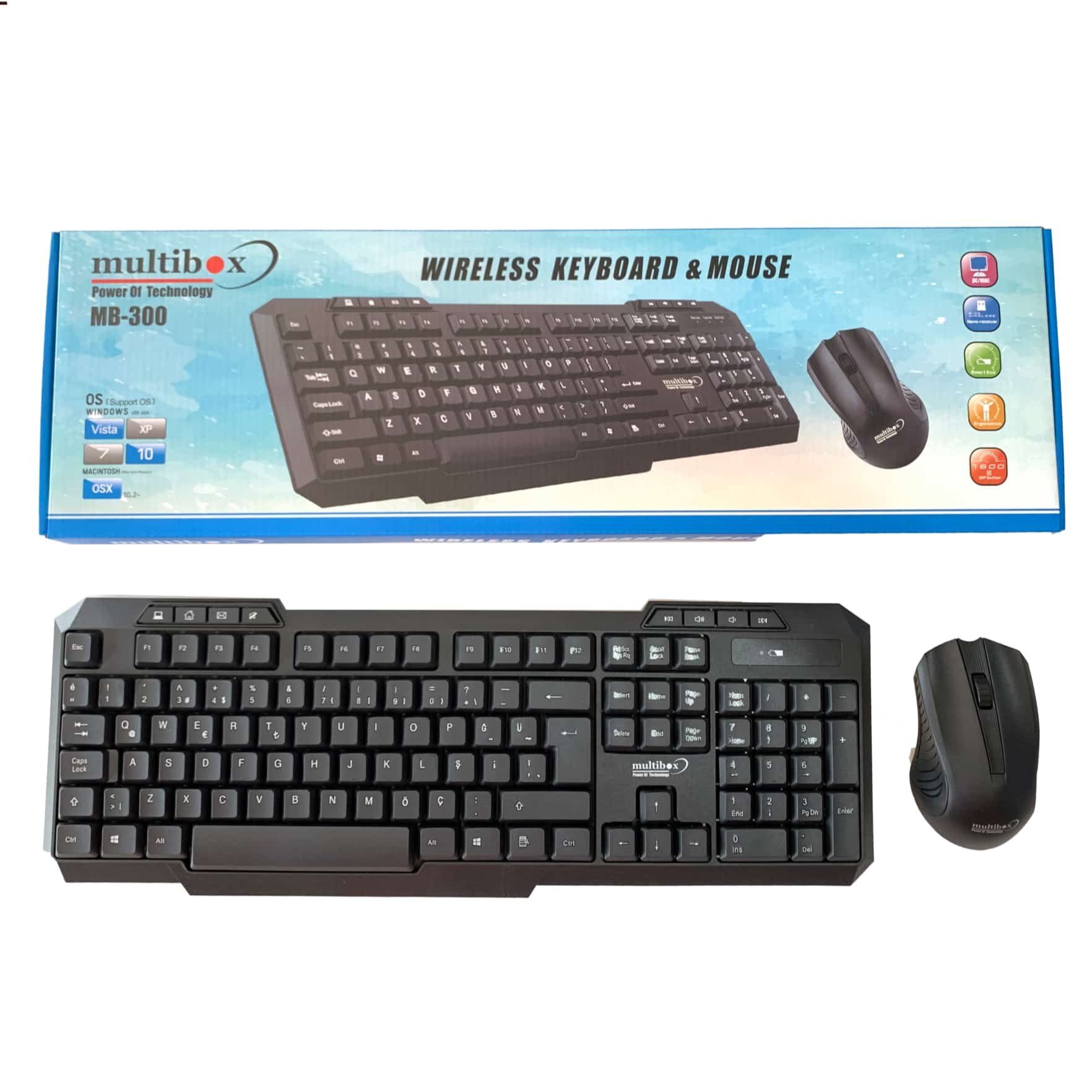 MULTİBOX MB 300 KABLOSUZ KLAVYE MAUSE SET