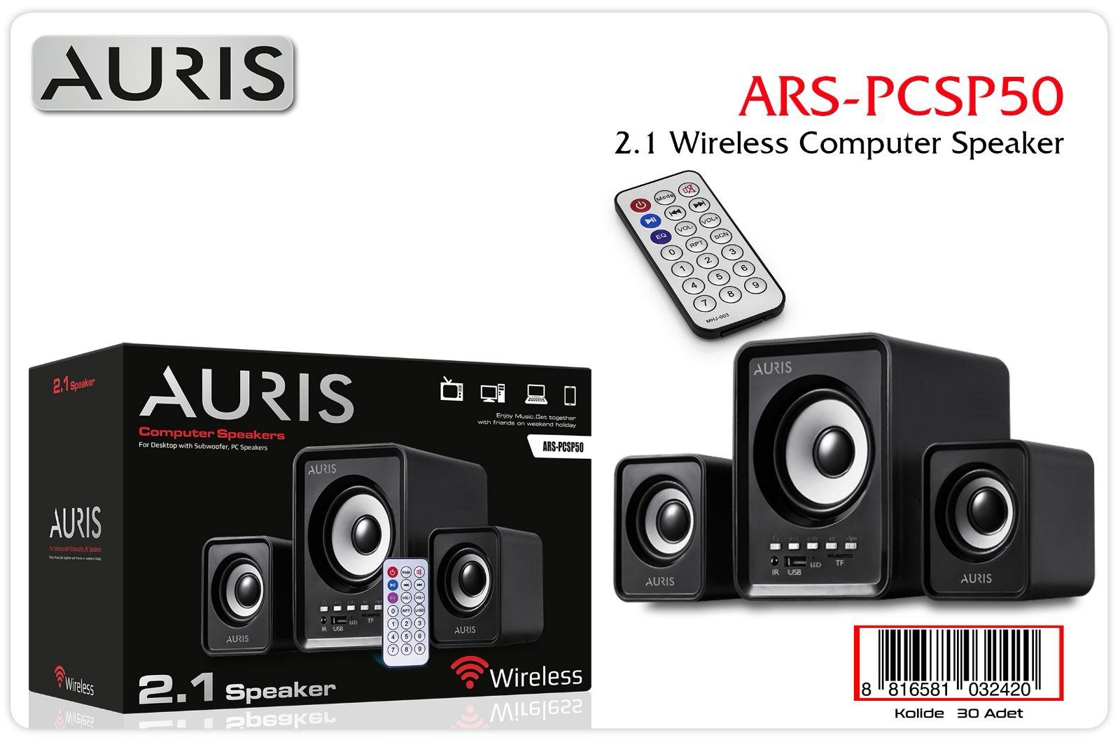 AURIS PCSP50 2+1 WIRELESS SPEAKER